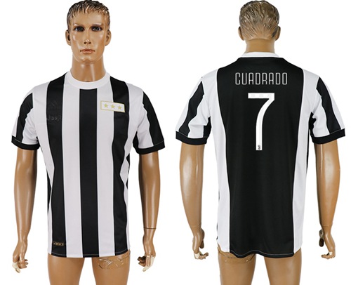 Juventus #7 Cuadrado 120th Anniversary Soccer Club Jersey - Click Image to Close